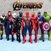 复仇者联盟正义联盟超人钢铁侠雷神可动人偶模型儿童玩偶玩具 新复仇者全套8个