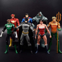 复仇者联盟正义联盟超人钢铁侠雷神可动人偶模型儿童玩偶玩具 7个海王