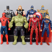 复仇者联盟4玩具模型蜘蛛侠钢铁侠美国队长2灭霸蝙蝠侠公仔 灭霸8款套