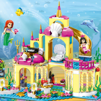 2019兼容乐高女孩子系列力拼装积木冰雪奇缘玩具公主城堡别墅 美人鱼的海底宫殿