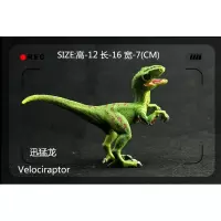 儿童仿真恐龙世界套装动物玩具模型迅猛龙霸王龙暴龙异特龙三角龙 迅猛龙(下颚可动)