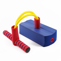 幼儿园儿童有声青蛙跳玩具弹跳鞋闪光跳感统训练男女宝宝有声青蛙跳玩具小学生青蛙跳玩具弹跳鞋 深蓝色