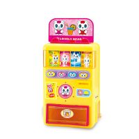 儿童仿真售货机过家家玩具女孩男孩自动投币饮料机玩具 802会说话售货机黄