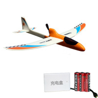 电动手抛飞机泡沫纸飞机滑翔机航模飞行器儿童玩具 活力橙