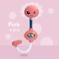 儿童洗澡戏水玩具旋转喷水电动花洒夏天洗头玩水沐浴男孩女孩玩具 红色向日葵电动花洒