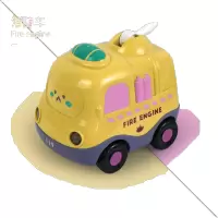 儿童网红拍拍车宝宝惯性电动声控男孩玩具小汽车工程车 消防车-拍拍车