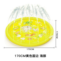 喷水垫儿童夏日戏水垫沙滩玩具户外坪花园洒水游戏垫海豚鲨鱼水垫 1.7m黄色海豚