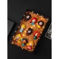 冰雪奇缘白雪公主盲盒美人鱼灰姑娘手办人偶模型摆件生日礼物品