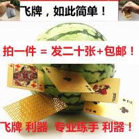 飞牌扑克暗器扑克飞牌专用飞牌扑克特殊牌PVC塑料切魔术道具 特技