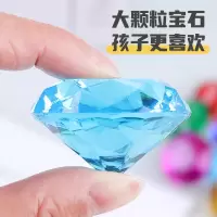 儿童宝石玩具水晶串珠手工diy材料亚克力七彩塑料钻石女孩公主宝