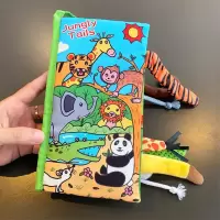 婴幼儿立体尾巴布书0-1岁宝宝响纸触感撕不烂可咬启蒙3-6个月玩具