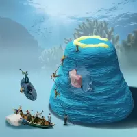 伯利兹大蓝洞宝石挖掘套装儿童考古天然矿石水晶地质学启蒙手工制作男孩女孩玩具
