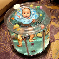 游泳桶室内家用充气保温洗澡桶加厚可折叠支架戏水游泳池玩具