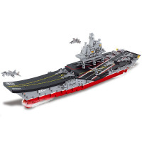 积木儿童拼装辽宁号军事航母战舰模型军舰船玩具