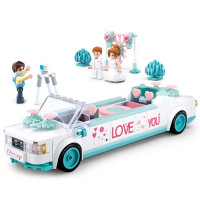 浪漫婚礼积木玩具 6-14岁女孩DIY积木玩具 结婚场景拼装积木玩具
