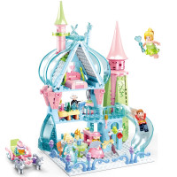 冰雪童话城堡积木6-10-14岁女孩立体拼插拼装玩具