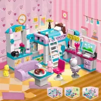 拼装积木兼容乐高儿童玩具6-8-10岁卧室玩具女孩生日儿童节礼物妙想无限系列女孩的家4801