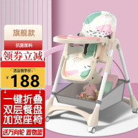 [免安装+可折叠]宝宝餐椅便携家用儿童多功能餐桌椅子婴幼儿吃饭学坐椅高矮可调节成长椅哄娃神器加大餐车