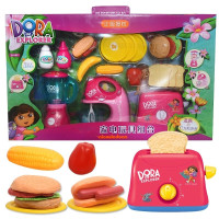 QUNFENG朵拉女孩玩具3-5-8岁仿真玩具小家电过家家厨房搅拌机面包机水果榨汁机玩具女孩新年礼物