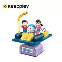 Keeppley哆啦a梦时光机女孩拼装积木联名大雄的房间小颗粒儿童男孩玩具5岁以上生日礼物