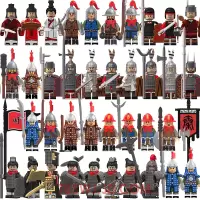 兼容Legao小颗粒古代士兵大明神机营明军楚军汉军秦军刘邦项羽楚汉争霸国潮军事积木人仔拼装儿童玩具
