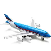 合金空客a380飞机航空儿童玩具车仿真海南航空救援直升机拼装模型