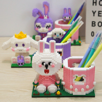 笔筒拼插模型微小颗粒拼装玩具益智男孩兼容乐高积木女孩系列礼物