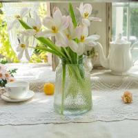 适用于乐高花束花瓶北欧风简约玻璃宽口放积木花干花插花客厅摆件