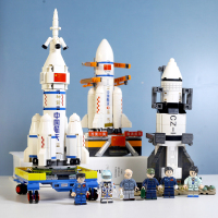 会员拍 儿童积木益智玩具航天文创长征运载火箭拼装积木拼搭模型k