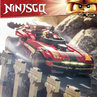 兼容乐高幻影忍者系列71737凯的X-1忍者战车黄金人仔拼装积木玩具