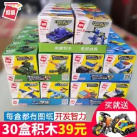 小盒积木合体拼装玩具小颗粒益智男孩幼儿园迷你变形超变海洋