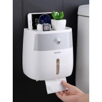卫生间纸巾盒厕所防水壁挂式放厕纸收纳抽纸免打孔卫生纸盒置物架_666_228
