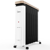 美的取暖器NY2212-18EW电暖器烤火炉油汀12片大面积散热 2200W大功率 适用20-25㎡ 新型散热片