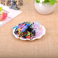 弹力一次性橡皮筋头绳韩国女饰头饰饰品儿童皮筋绳圈扎头 果冻色50根装