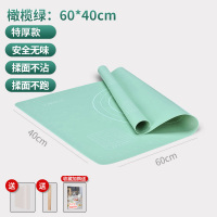 加厚家用硅胶垫揉面垫烘焙面板和面板案板纳丽雅食品级厨房大号擀 橄榄绿:60*40cm(送切面刀+擀面杖)[特厚款].