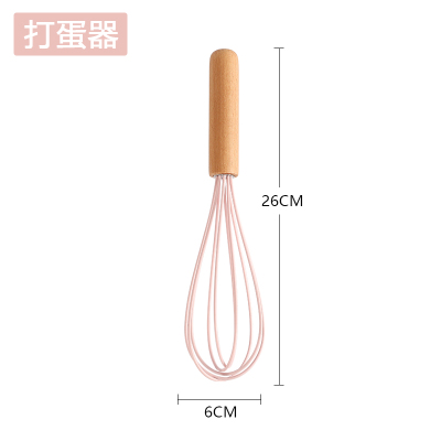 炒菜铲子不粘锅专用厨具套装铲漏炒勺全套家用纳丽雅汤勺硅胶锅铲 打蛋器(粉色)