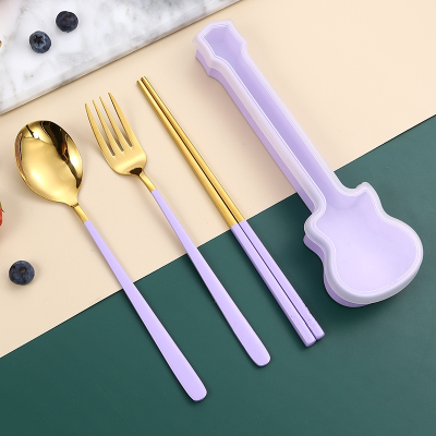 烘焙精灵一人用餐具定制筷子勺子套装收纳盒不锈钢便携式三件套叉子