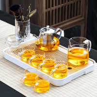 烘焙精灵玻璃茶具套装家用日式功夫茶杯冲泡茶壶小套茶盘办公室会客