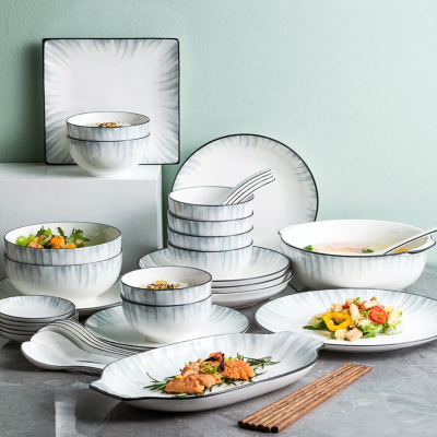 烘焙精灵碗碟套装家用轻奢现代乔迁中式简约餐具日式碗筷组合碗盘