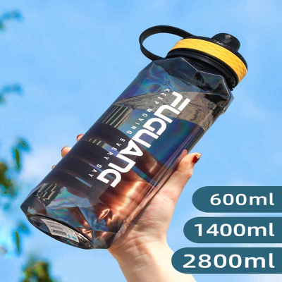 富光(FGA)水杯男大容量塑料水壶学生夏季运动瓶2000ML健身太空杯