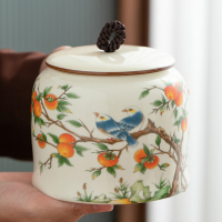 符象陶瓷茶叶罐密封罐茶罐储存罐储存罐空罐家用摆件创意