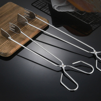 符象不锈钢烧烤夹子木炭夹钳面包夹食品夹牛排夹商用油炸剪刀式烘焙夹