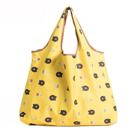 符象便携折叠袋超市购物袋单肩手提补课袋涤纶雨伞布袋买菜袋中号