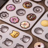 符象12连蛋糕模具甜甜圈6纸杯9马芬烤箱用DIY烘培小烤盘家用