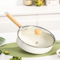 符象一人食麦饭石平底锅不粘锅家用煎锅烙饼煤气灶电磁炉通用不沾燃气