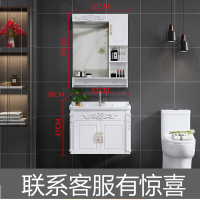 浴室柜组合卫浴柜面盆柜欧式台盆洗手盆洗漱台法耐卫生间小户型洗脸盆 50cm对开门+配件