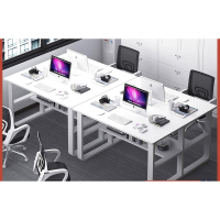 办公桌椅组合现代简约电脑桌法耐双四人位员工会议桌办公室职员工作桌