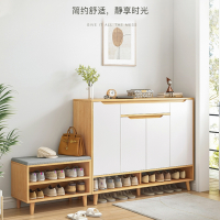 鞋柜法耐(FANAI)家用进门口一体穿鞋凳玄关柜带凳子可坐式换鞋凳大容量收纳柜