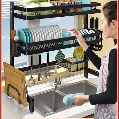 法耐厨房水槽置物架多功能台面碗盘碗架沥水架碗碟收纳架子水池上用品