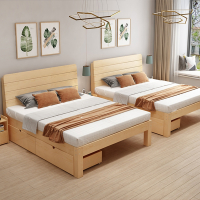 法耐床现代简约1.5米经济型双人床主卧1.8米出租房床架1.2m单人床